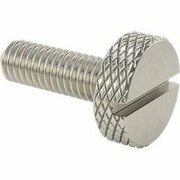 BSC PREFERRED Knurled-Head Thumb Screw Slotted Stainless Steel Low-Profile 5/16-18 Thread 1 Long 91746A780